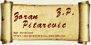 Zoran Pitarević vizit kartica
